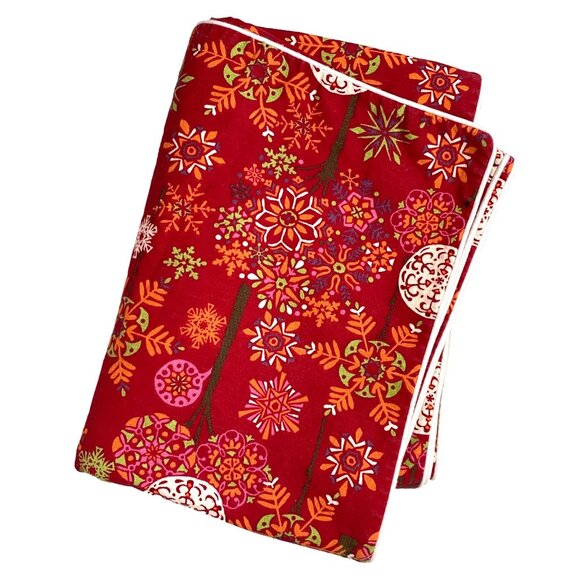 Pottery Barn Snowflake Christmas Holiday Table Runner 18" x 102" Whimsy Colorful - Picture 1 of 7